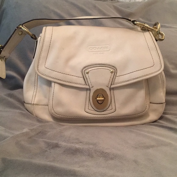 Coach Handbags - Cream coach shoulder purse